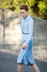Classic Sky Blue Shirt Blouse